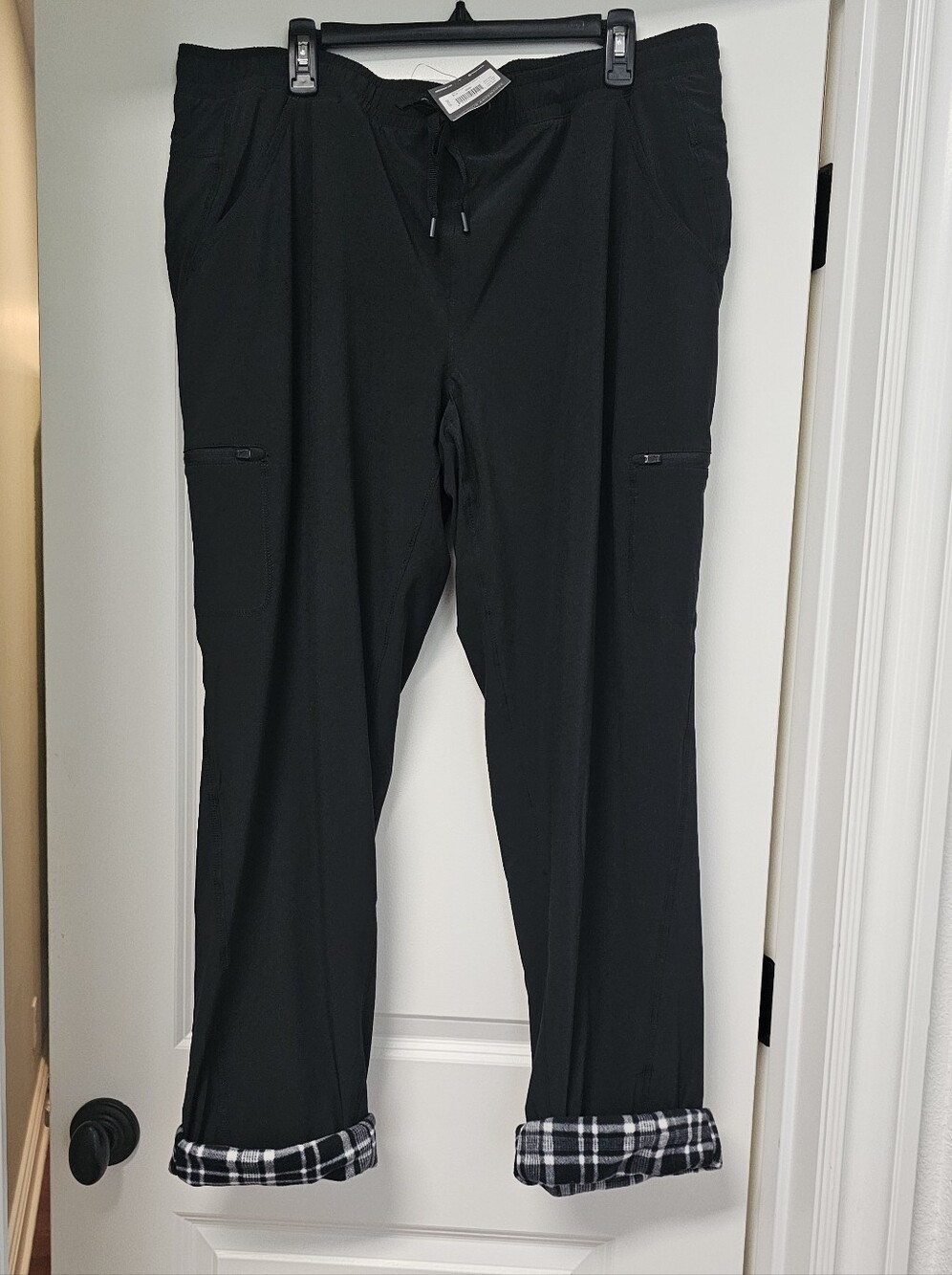 Eddie Bauer Black Joggers Fleece Lined 18W